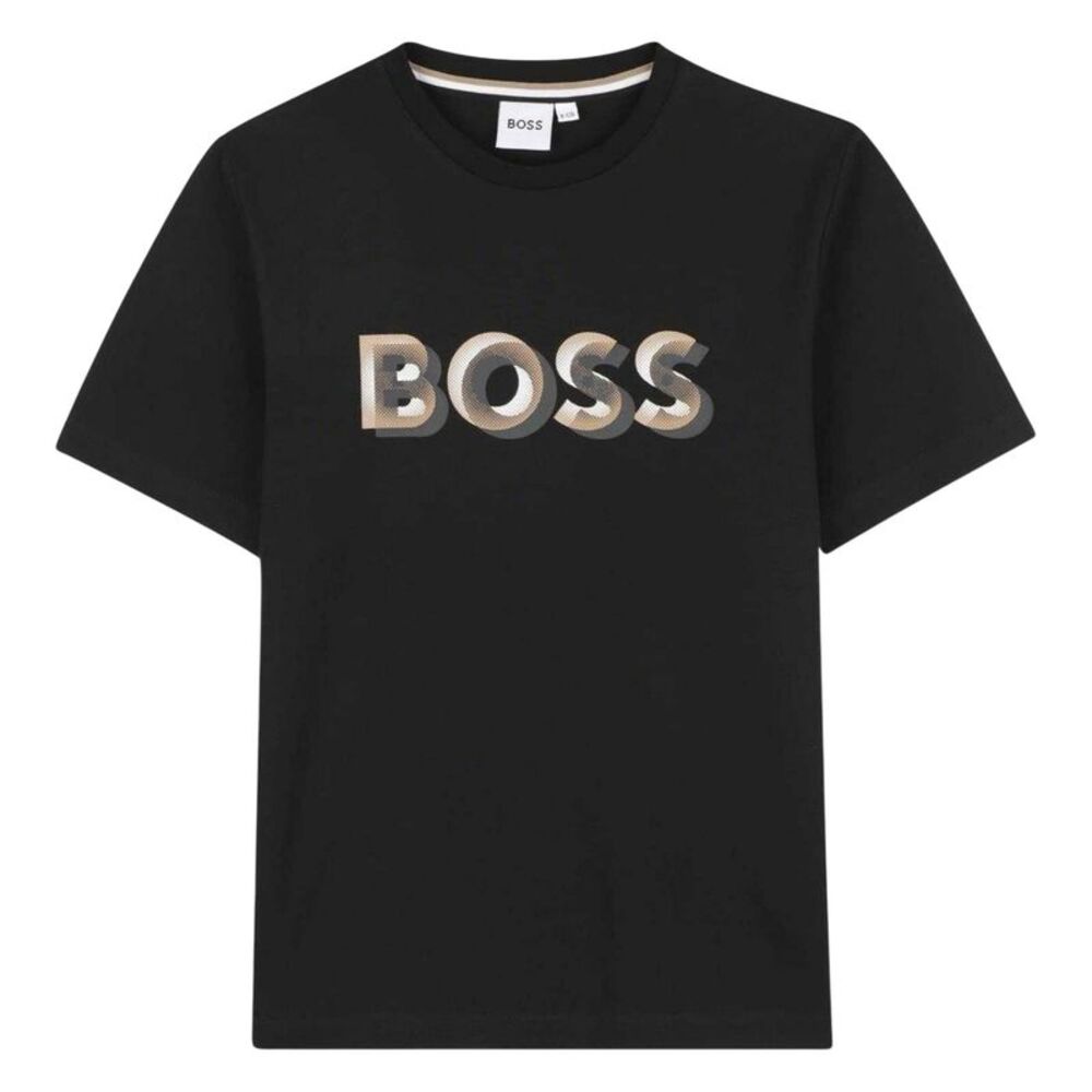 Boss Childrens/Kids 3D Logo T-Shirt / Black